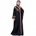Afghani embroidered Kaftan abaya- Navy Blue